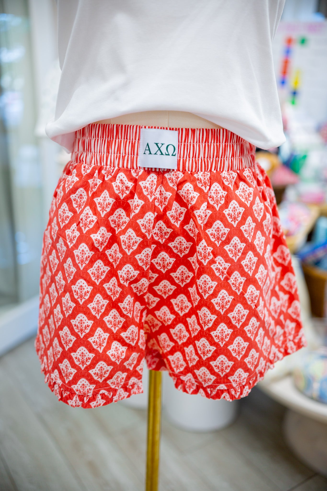 Sorority Scallop Ruffle Shorts
