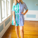 Between The Lines Dress, Green