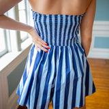 Seaside Stroll Romper, Blue Multi