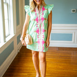 Afternoon Stroll Dress, Green