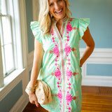 Afternoon Stroll Dress, Green