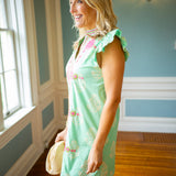 Afternoon Stroll Dress, Green