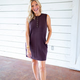 Elba Tank Mini Dress, Coffee Bean