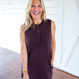 Elba Tank Mini Dress, Coffee Bean