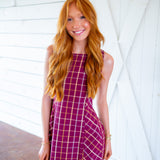 Atlas Plaid Mini Dress, Coco Plum