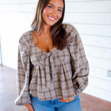 Dream A Little Top, Brown