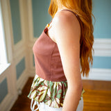 Worth the Wait Top, Brown/Yellow