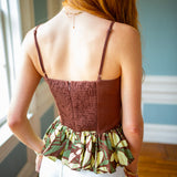 Worth the Wait Top, Brown/Yellow