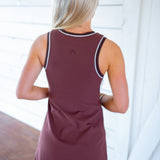 Kalani V-Neck Dress 31", Brown Stone