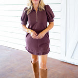 Simple Statement Dress, Brown