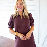 Simple Statement Dress, Brown