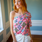 Somewhere Sunny Top, Pink/Multi