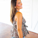 Mosaic Moment Top, Brown