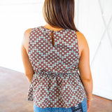 Mosaic Moment Top, Brown
