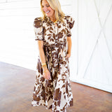 Enchanted Bloom Dress, Brown