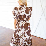 Enchanted Bloom Dress, Brown