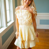 Spotlight Moment Mini Dress, Light Yellow