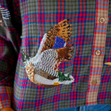 Colorblock Plaid Duck Stripe Top, Multi