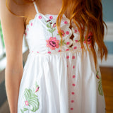 Love Notes Dress, Off White/Pink