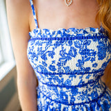 Effortless Charm Romper, Blue