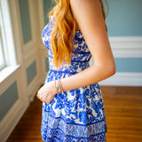 Effortless Charm Romper, Blue
