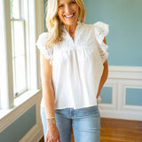 Seaside Romance Top, Off White