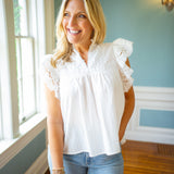 Seaside Romance Top, Off White