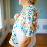 Blooming Poetry Top, Cream