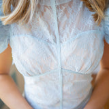 Petals & Promise Mini Dress, Light Blue