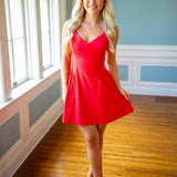 Coastal Crush Mini Dress, Red
