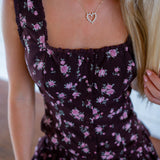 Only Just Begun Set, Brown/Pink Floral