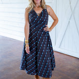 Easy Dots Dress, Brown/Blue