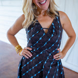 Easy Dots Dress, Brown/Blue