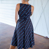 Easy Dots Dress, Brown/Blue