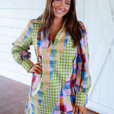 Kimmy Dress, Diagonal Check