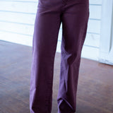 Anessa 31" Wide Leg Pants, Vintage Wild Mulberry
