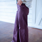 Anessa 31" Wide Leg Pants, Vintage Wild Mulberry