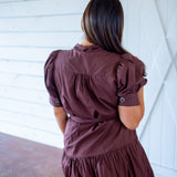 Hard to Overlook Dress, Brown