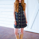 Emely Dress, Navy Plaid