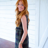 Emely Dress, Navy Plaid