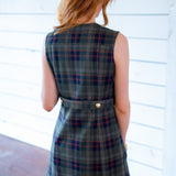 Emely Dress, Navy Plaid