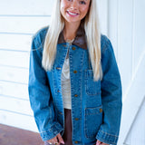 Leslie Denim Chore Jacket, Dirty Denim