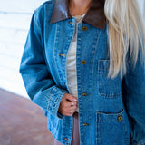 Leslie Denim Chore Jacket, Dirty Denim