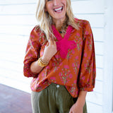 Maple Bloom Top, Brown