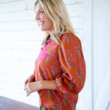 Maple Bloom Top, Brown
