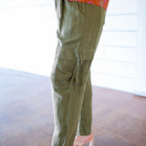 Cargo Ties Pant, Olive Stone