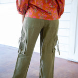 Cargo Ties Pant, Olive Stone