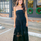 Sun Chaser Midi Dress, Black