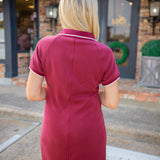 On The Move Mini Dress, Maroon