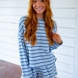Easy Days Top, Baby Blue/Navy